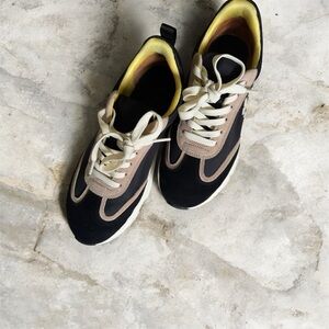 Tory Burch Black and Tan Athletic Shoes